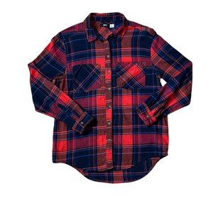 BDG Urban Outfitters Red Blue Plaid Flannel Shirt Size S